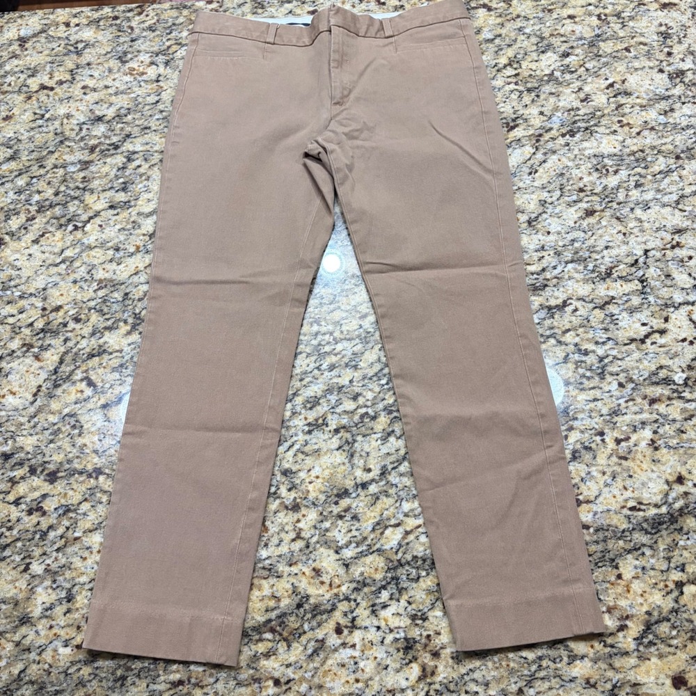 Banana Republic Sloan Pants Womens 8 Tan Khaki Slim Straight Leg Chino  ws